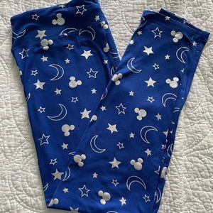 Like New- Walt Disney World Leggings- Size M Blue w/silver accents